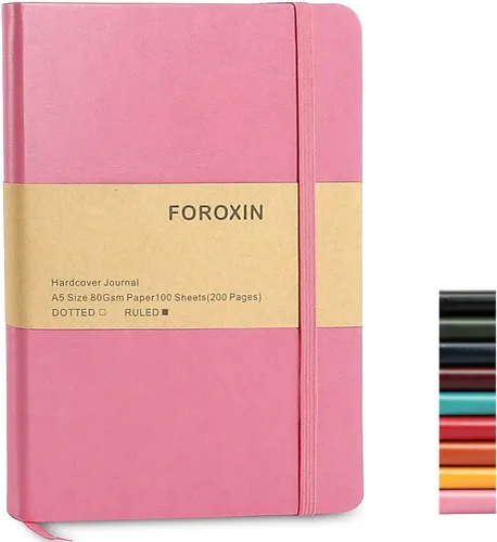 Miniatura 37 de Cuaderno de diario en blanco, negro, 160 páginas, tamaño mediano de 8.3 x 5.7 pulgadas, papel grueso de 3.53 oz/m², tapa dura