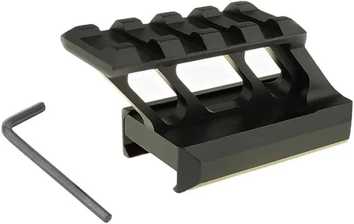 Miniatura 6 de Picatinny - Soporte elevador de 1 pulgada de alto perfil de 45 grados en ángulo hacia adelante que se extiende para mira micro refleja alcance punto