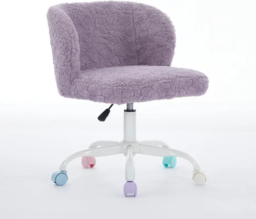 Miniatura 16 de Silla de oficina en casa de terciopelo con base de metal dorado y ribete de cabeza de clavo, moderna silla de trabajo tapizada giratoria tapizada