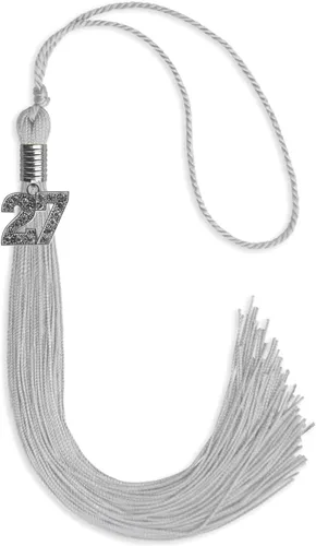 Miniatura 86 de Endea Graduation Borla de un solo color con dije de plata brillante (oro antiguo, 2022)