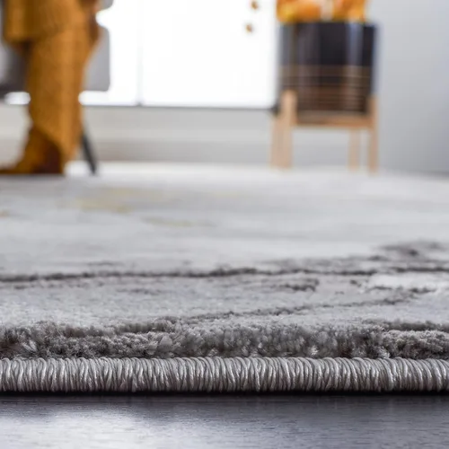Miniatura 4 de SAFAVIEH Craft Collection - Alfombra de área de 9 x 12 pies, gris y dorado, diseño abstracto moderno, no desprende pelusa y de fácil cuidado, ideal