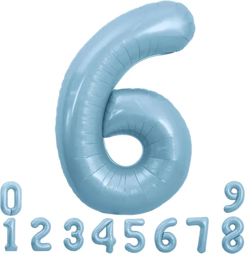 Miniatura 22 de TONIFUL 40 Inch Pastel Blue Number 8 Foil Balloons Large Mylar Foil Digital 8 Balloons for 8th Birthday, Gender Neutral Party, Baby Shower, Oro rosa