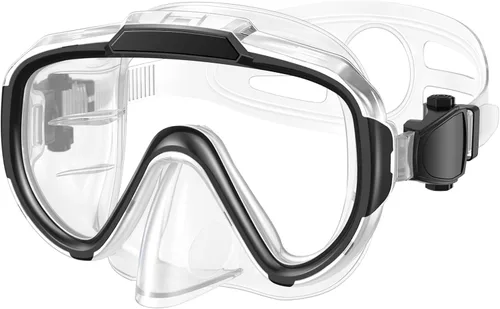 Gafas de natación para adultos y niños, gafas de natación antivaho con cubierta para la nariz, sin fugas, máscara de buceo de esnórquel transparente