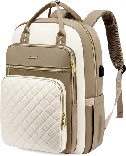 Miniatura 32 de LOVEVOOK Mochila para computadora portátil para mujer, mochila para trabajo de viaje, bolsa de computadora para enfermera, profesora, bolsa