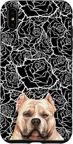 Miniatura 11 de American Bulldog Bully Dog Rose Flower Black White Pattern Case for iPhone 17