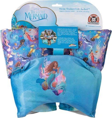 Miniatura 6 de SwimWays The Little Mermaid, US Coast Guard Approved Life Vest Kids Swim Vest, Arm Floaties & Life Jackets for Kids 33-55 lbs Entrenador de natación