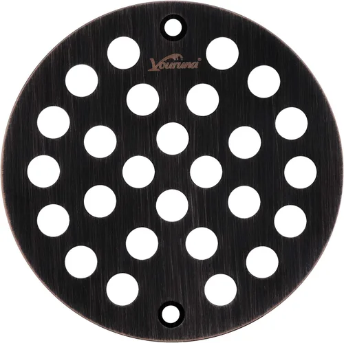 Miniatura 7 de Colador de ducha atornillado de 4 pulgadas Tapa de drenaje Colador de piso de repuesto (blanco)