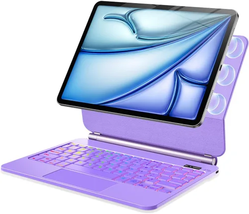 Miniatura 7 de Funda de teclado para iPad Air de 11 pulgadas (M3 2025 / M2 2024) y iPad Pro de 11 pulgadas (1ª/2ª/3ª/4ª generación), retroiluminación magnética