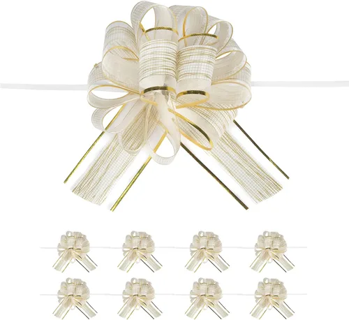 Miniatura 8 de 10 lazos grandes para envolver regalos, lazo con cinta para cestas de regalo de boda, lazos de envoltura de regalo de fiesta, lazos de decoración