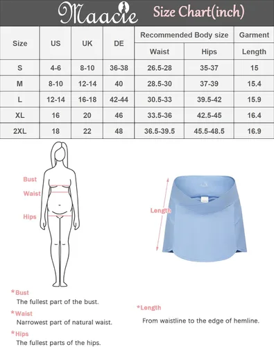 Miniatura 7 de Maacie Falda pantalón de maternidad para tenis y golf, pantalones cortos integrados con bolsillos, cintura cruzada, tiro bajo