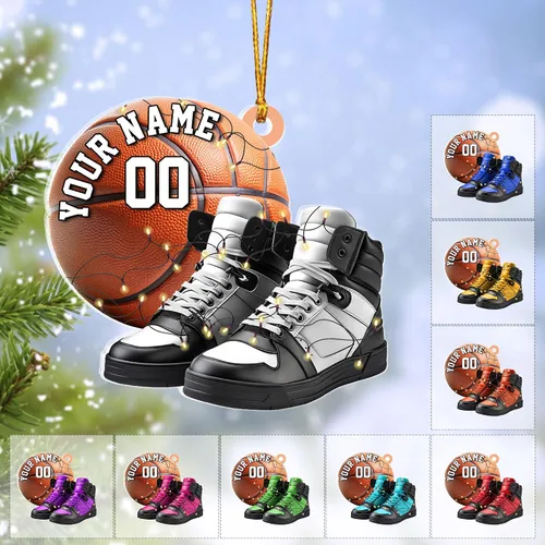 Miniatura 37 de Adorno Personalizado de Baloncesto 2025 - Adorno de Jugador de Baloncesto - Adornos de Árbol de Navidad de Baloncesto - Regalos de Jugador de Bkb 5