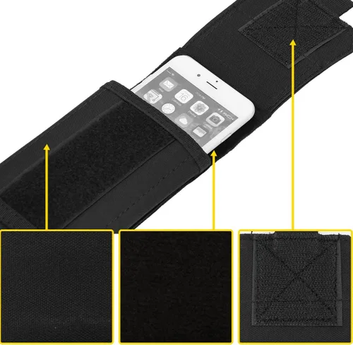 Miniatura 5 de Funda Táctica Molle para Teléfono, Funda de Cinturón con Asa de Bucle Resistente con Parche de Bandera para iPhone 17 Pro Max/Air/17 Pro/17/16 Pro