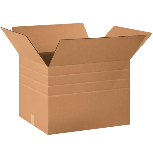 Aviditi Caja de altura ajustable, 18 pulgadas de largo x 14 pulgadas de ancho x 12 pulgadas de alto, cartón corrugado de profundidad múltiple,