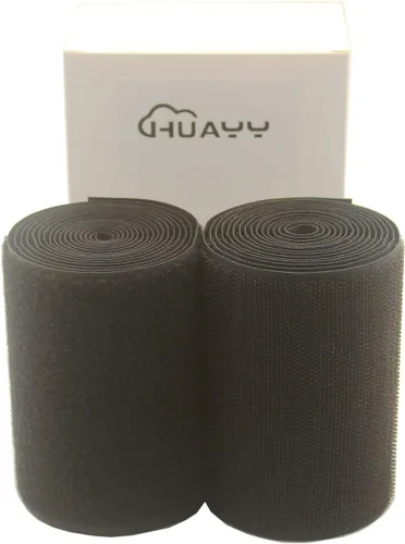 Miniatura 8 de HUAYY Velcro en tejido para coser, sin adhesivos, fabricado en nailon, 2 pulgadas de ancho x 5 yardas de largo, negro (2in x 5yd)