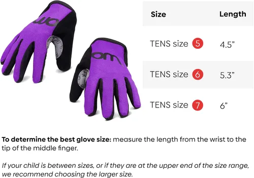 Miniatura 2 de woom TENS - Guantes de bicicleta para niños y jóvenes, protección completa con agarre para ciclismo de carretera y ciclismo de montaña