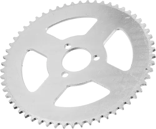 VGEBY Piñón T8F 58T, Piñón de acero blanco T8F 58T, manivelas de 3 agujeros, 1.142 in, compatible con mini motocicleta de 47/49cc, ATV Kart,