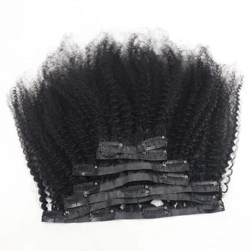 Miniatura 7 de Extensiones de cabello humano rizado afro sin costuras, de poliuretano, brasileño, virgen, afroamericano, 4B 4C, ultrafino, para mujeres negras