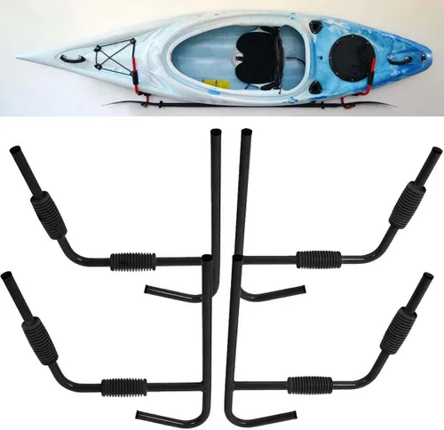 TC-HOMENY Soporte plegable de almacenamiento para kayak montado en la pared, escalera, soporte para kayak, interior y exterior
