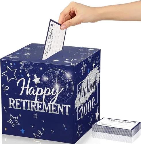 Miniatura 11 de Funrous 51 cajas de tarjetas de jubilación, tarjetas de consejos y buenos deseos para mujeres y hombres, decoraciones de fiesta de jubilación