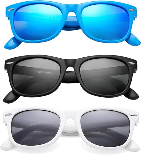 Miniatura 25 de Lentes de sol polarizados de goma elastómero termoplástico (TPEE) flexible, para niñas y niños de 3 a 9 años