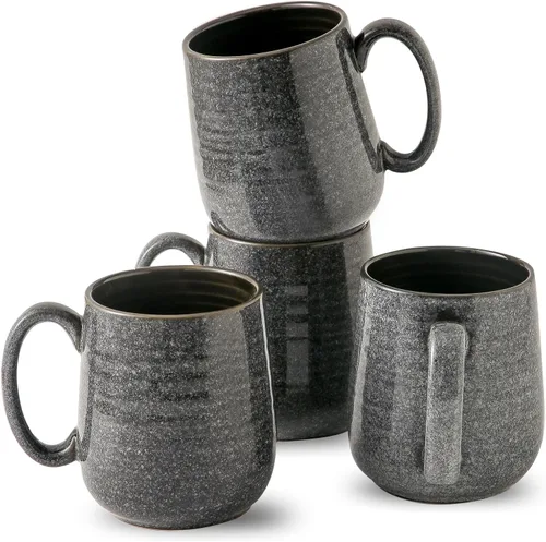 Miniatura 18 de Juego de tazas de café de cerámica grandes - 15 oz tazas de café con mango de porcelana, juego de 4 con mango, perfectas para capuchino, té, moca