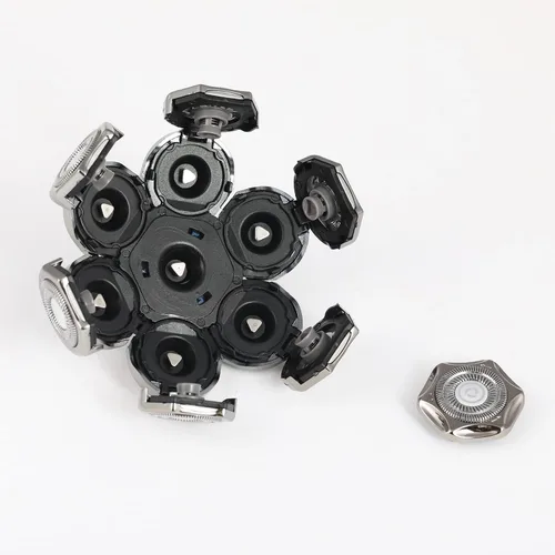Miniatura 5 de 7 Blades Head - Cabezales de repuesto para afeitadora eléctrica para hombre, flotantes, lavables, cuchillas de repuesto para hombres calvos silver2
