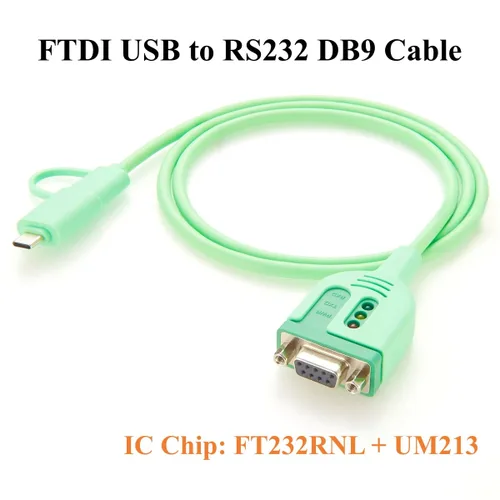 Miniatura 4 de FTDI Cable adaptador serie USB a RS232 DB9 con chipset FT232RNL Dual USB-A y USB-C a D-Sub 9Pin RS232 COM Cable convertidor para módem, escáner, DB9