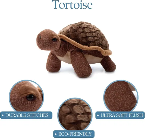 Miniatura 5 de The Petting Zoo Peluche de tortuga, regalos para niños, animales salvajes del zoológico Onez, juguete de peluche de tortuga de 14 pulgadas