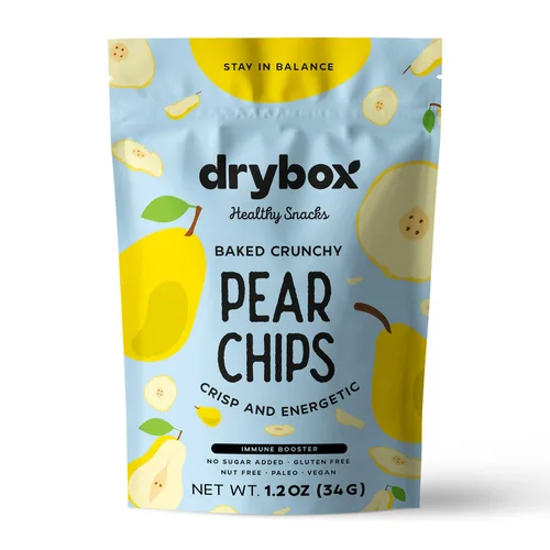 Miniatura 13 de Drybox Chips de manzana seca sin azúcar añadido, paquete de 3 patatas fritas de manzana, paquetes de aperitivos de manzana en rodajas al horno
