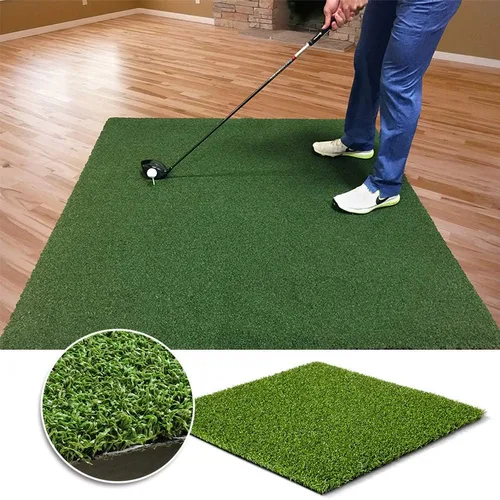Miniatura 3 de Tapete de entrenamiento de golf, césped artificial para uso en interiores y exteriores, césped sintético para béisbol, fútbol, deportes de gimnasio
