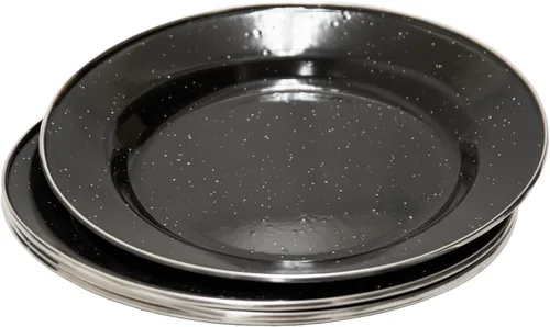 Miniatura 2 de Stansport Deluxe 24-Piece Enamel Tableware Set - Enamel Plates and Bowls Lightweight and Durable Camp Dish Set for Camping and Backpacking Plates