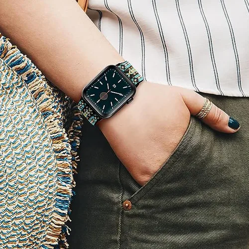 Miniatura 3 de Compatible con correas de reloj inteligente AITAFY, correa de repuesto ajustable de nailon elástico Sahouden compatible con AITAFY ID207/FVYAO