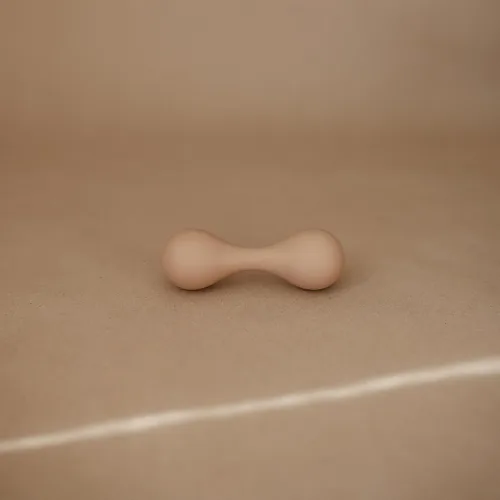 Miniatura 2 de mushie Juguete de sonajero de silicona para bebé A partir de 3 meses (natural)