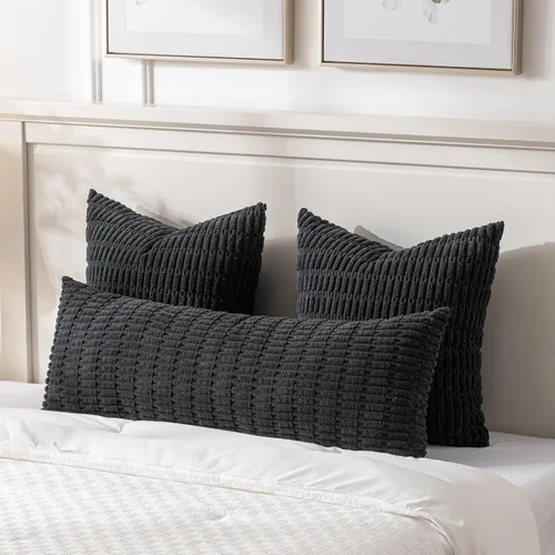 Miniatura 264 de Fancy Homi - Paquete de 2 fundas de almohada decorativas de color taupe de 22 x 22 pulgadas para sala de estar, sofá, cama, estilo rústico, bohemio
