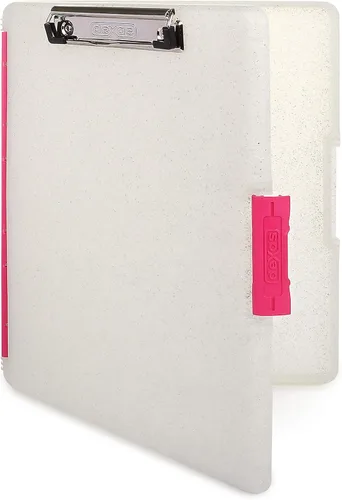 Miniatura 11 de Dexas Slimcase 2 - Portapapeles de plástico con almacenamiento y apertura lateral, color verde espuma con clip dorado, suministros de oficina