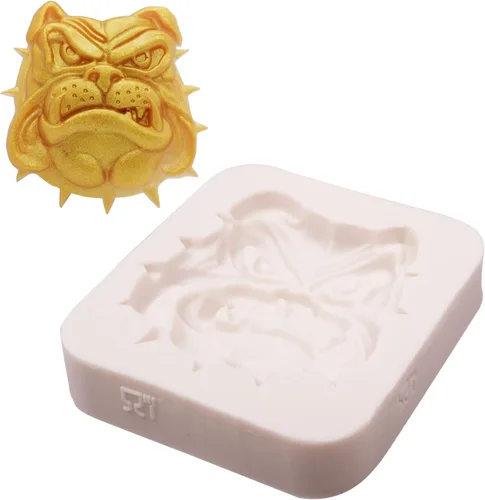 Miniatura 6 de Moldes de silicona para fondant de bulldog francés, 2 piezas, moldes epoxi hechos a mano para decoración de pasteles, chocolate, caramelo, goma