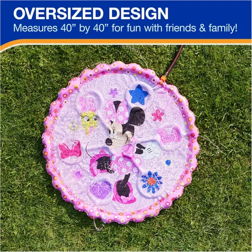 Miniatura 4 de SwimWays Alfombrilla de salpicaduras de Minnie Mouse, almohadilla de salpicaduras para niños, juguetes al aire libre, suministros de fiesta