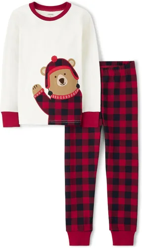 Miniatura 17 de Gymboree conjunto de pijama de manga larga 100% algodón para bebés y niños pequeños, Gymmies para días festivos Conejitos azules