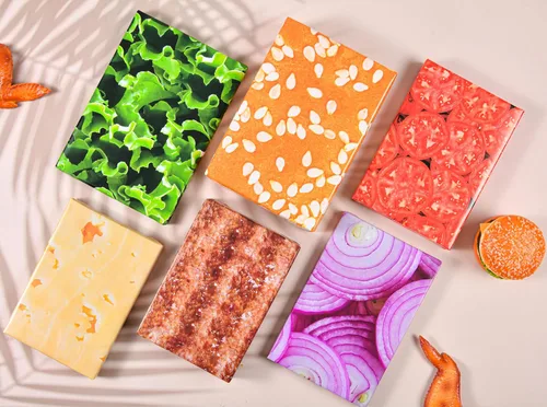 Miniatura 3 de Sikiweiter Papel de Envolver de Hamburguesa - Juego de Papel de Envolver de Hamburguesa para Regalos, 12 Hojas de Papel de Envolver de Queso