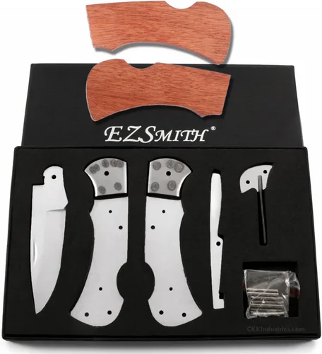 Miniatura 8 de EZSMITH Kit de fabricación de cuchillos – Ranger Lockback – Serie de cuchillos plegables de bricolaje – (kit de piezas)