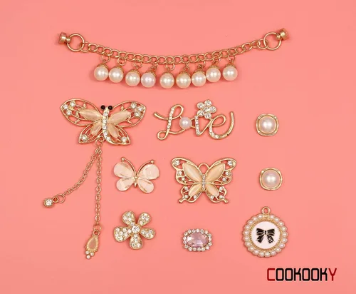 Miniatura 2 de COOKOOKY Dijes brillantes para zapatos, joyería para mujer, sandalias de zueco, decoración de zapatos