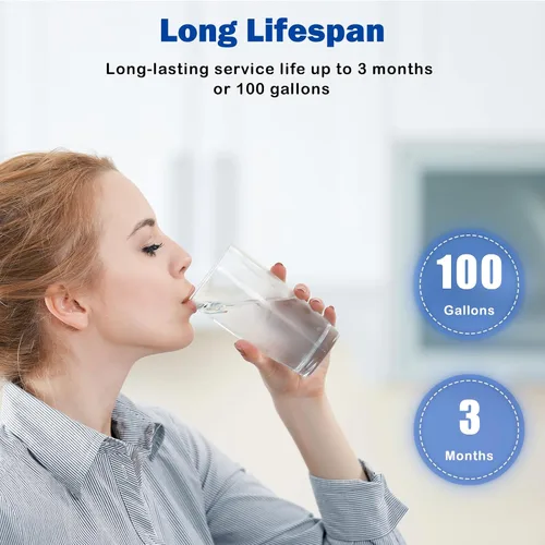 Miniatura 8 de Fil-Fresh Paquete de 6 filtros PURWater de repuesto para RF-9999 PURPLUS sistema de filtración de agua de grifo, certificado NSF, reemplazo de Azul