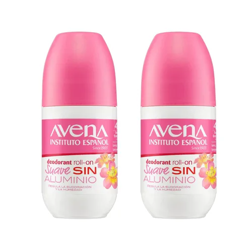 Instituto Español Avena Desodorante Suave, Roll-On Antitranspirante, Te ayudará con el mal olor causado por el sudor, 100% Avena Natural, 48 horas