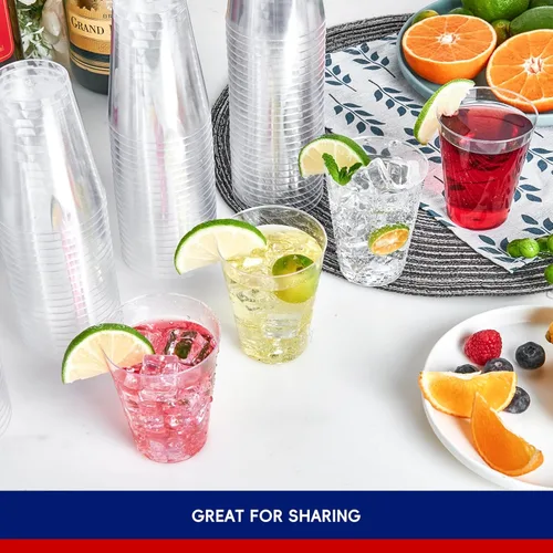 Miniatura 5 de JOLLY CHEF Paquete de 300 vasos desechables de plástico transparente de 7 onzas, tazas de vino desechables de 7 onzas, ideales para fiestas, whisky