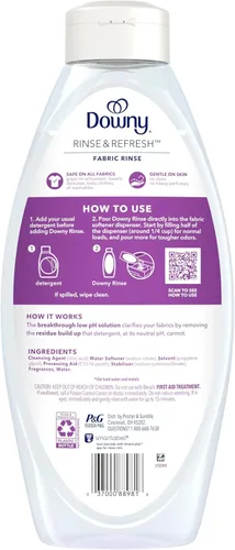Miniatura 12 de Downy RINSE & REFRESH Suavizante para ropa y removedor de olores para lavandería, Lavanda Fresca, 1,41 l, Seguro para TODOS los tejidos, Suave