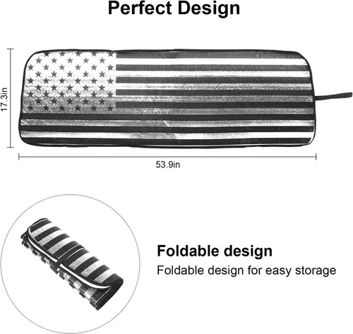 Miniatura 3 de CheroCar Parasol para parabrisas para Jeep JL, parasol para Jeep Wrangler JL JLU 2018-2025, para Jeep Gladiator JT 2020-2025, para Jeep Wrangler 4XE