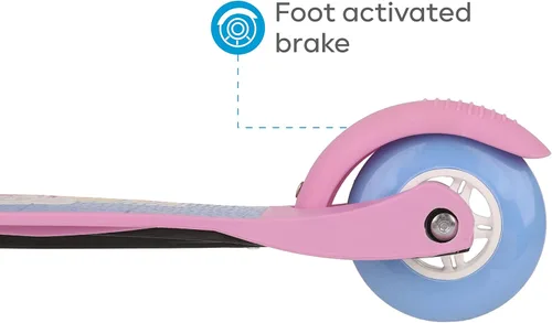 Miniatura 5 de Self Balancing Kick Scooter with Light Up Wheels, Extra Wide Deck, 3 Wheel Platform, Foot Activated Brake, 75 lbs Limit, Kids & Toddlers Girls or