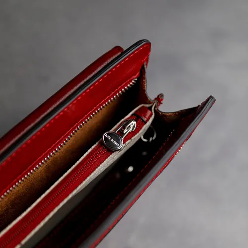 Miniatura 7 de Time Resistance Bolso de mano de cuero para hombre, organizador de muñeca, maletín hecho a mano en Italia, caja de regalo incluida