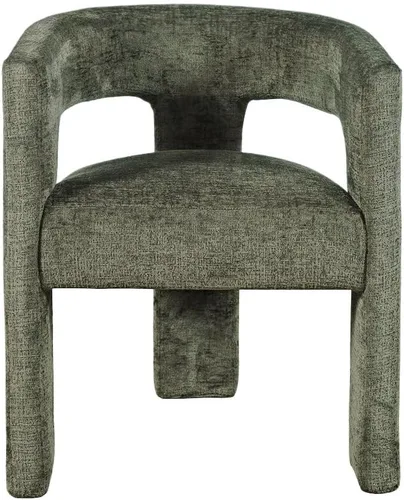 Miniatura 26 de Jofran Gwen - Silla decorativa tapizada de jacquard, moderna silla escultórica de felpa de lujo para comedor o sala de estar, sillas para sala