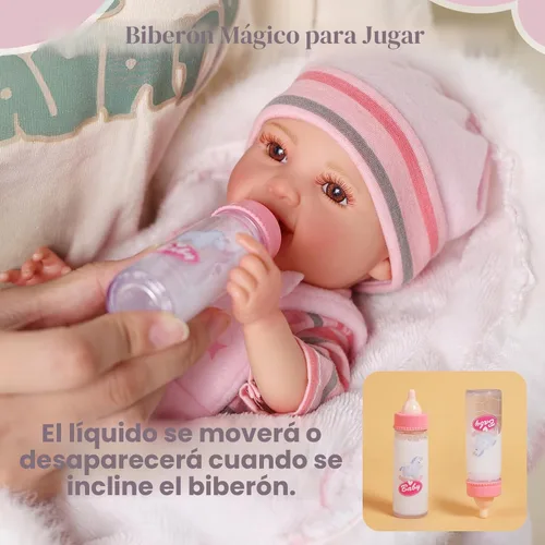 Miniatura 3 de BABESIDE - Muñecas de bebé, muñeca realista de cuerpo completo de vinilo de 12 pulgadas for Kids Age 3+, Real Life Details, Magic Feeding Bottle